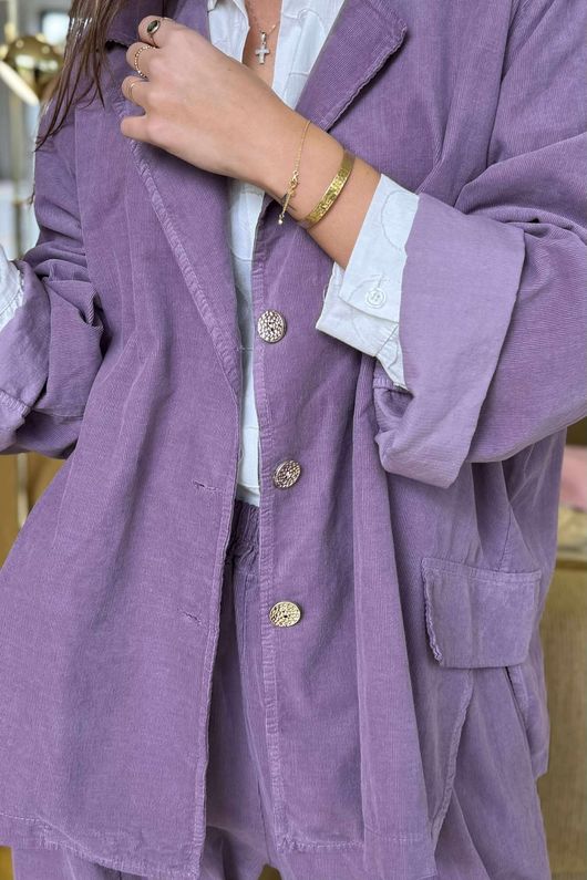 Cooper Needlecord Blazer Dewberry